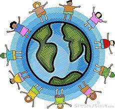Enfants en cercle autour de la Terre reiki